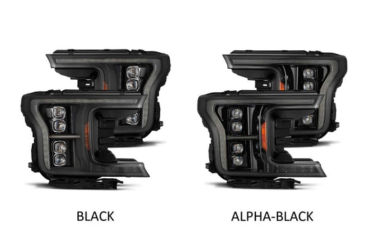 ALPHAREX 18-20 FORD F150 (MK II 14th Gen Style) NOVA-SERIES LED PROJECTOR HEADLIGHTS - BLACK
