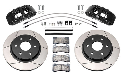 WILWOOD DISC BRAKES AERO6 DM FRONT BRAKE KIT FORD F150 10-20 13.38" SLOTTED ROTORS RED CALIPERS