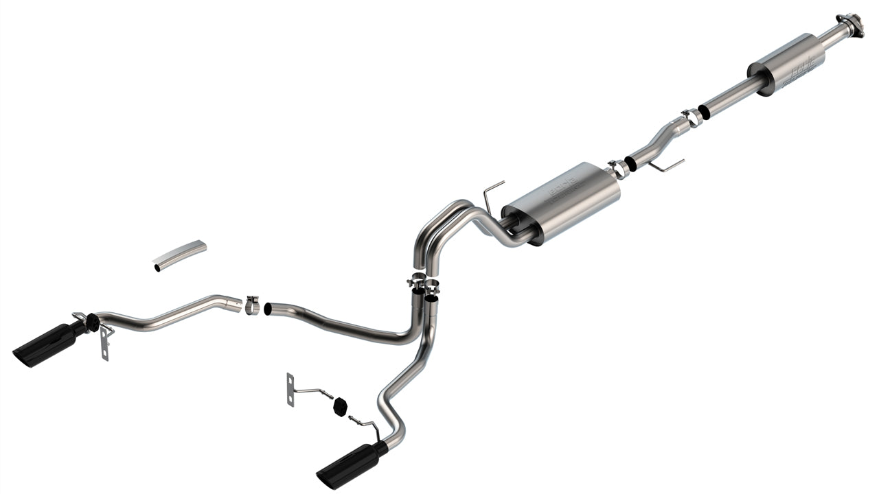 BORLA TOURING CAT BACK EXHAUST SYSTEM FORD F150 21-26 5.0L