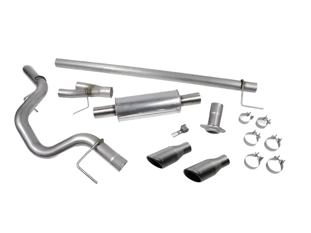 ROUSH PERFORMANCE CAT BACK EXHAUST BLACK TIP FORD F150 15-20 ALL ENGINES