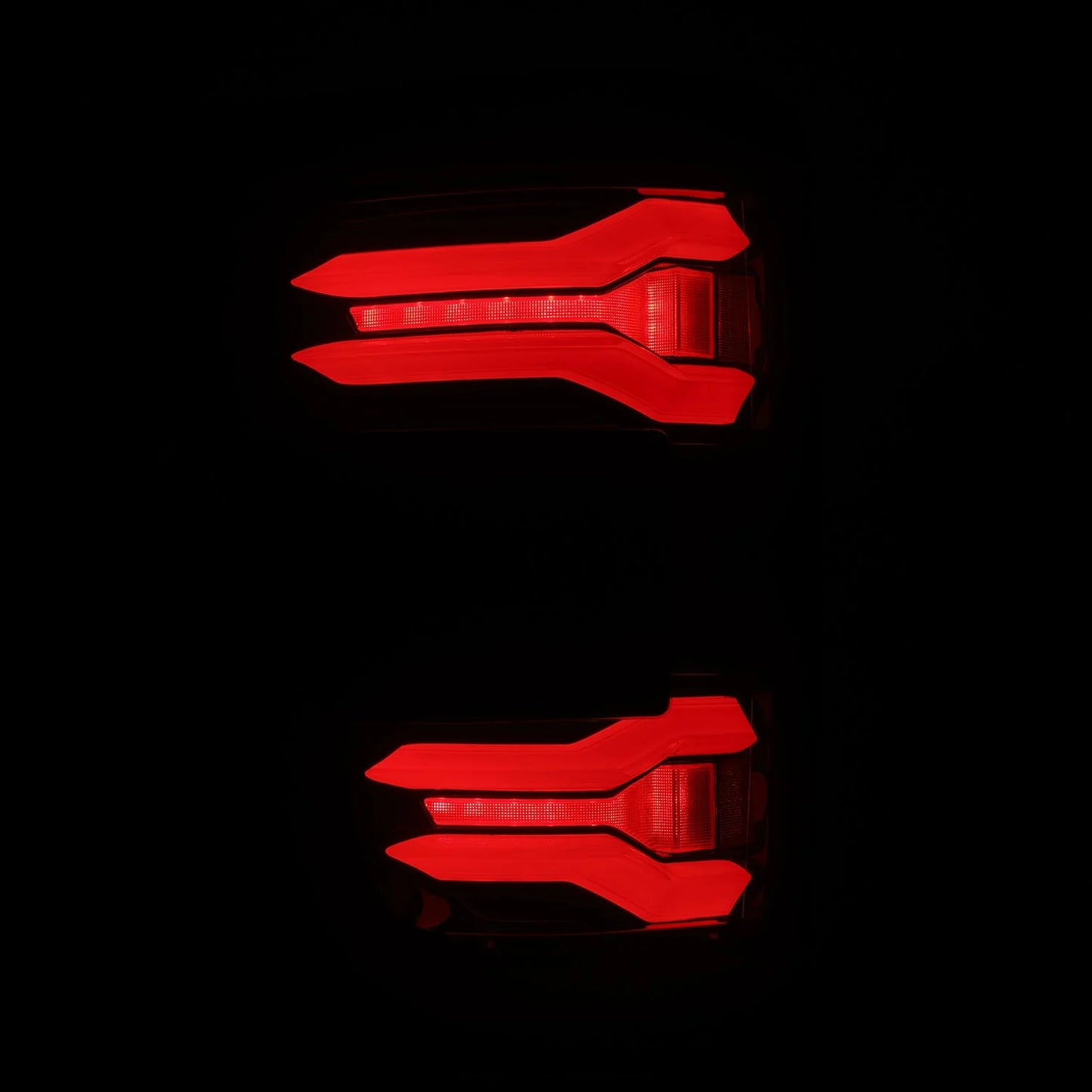 ALPHAREX 24-26 FORD F150 LUXX SERIES LED TAIL LIGHTS BLACK/RED