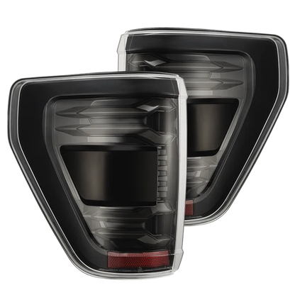 ALPHAREX 24-26 FORD F150 LUXX SERIES LED TAIL LIGHTS ALPHA BLACK