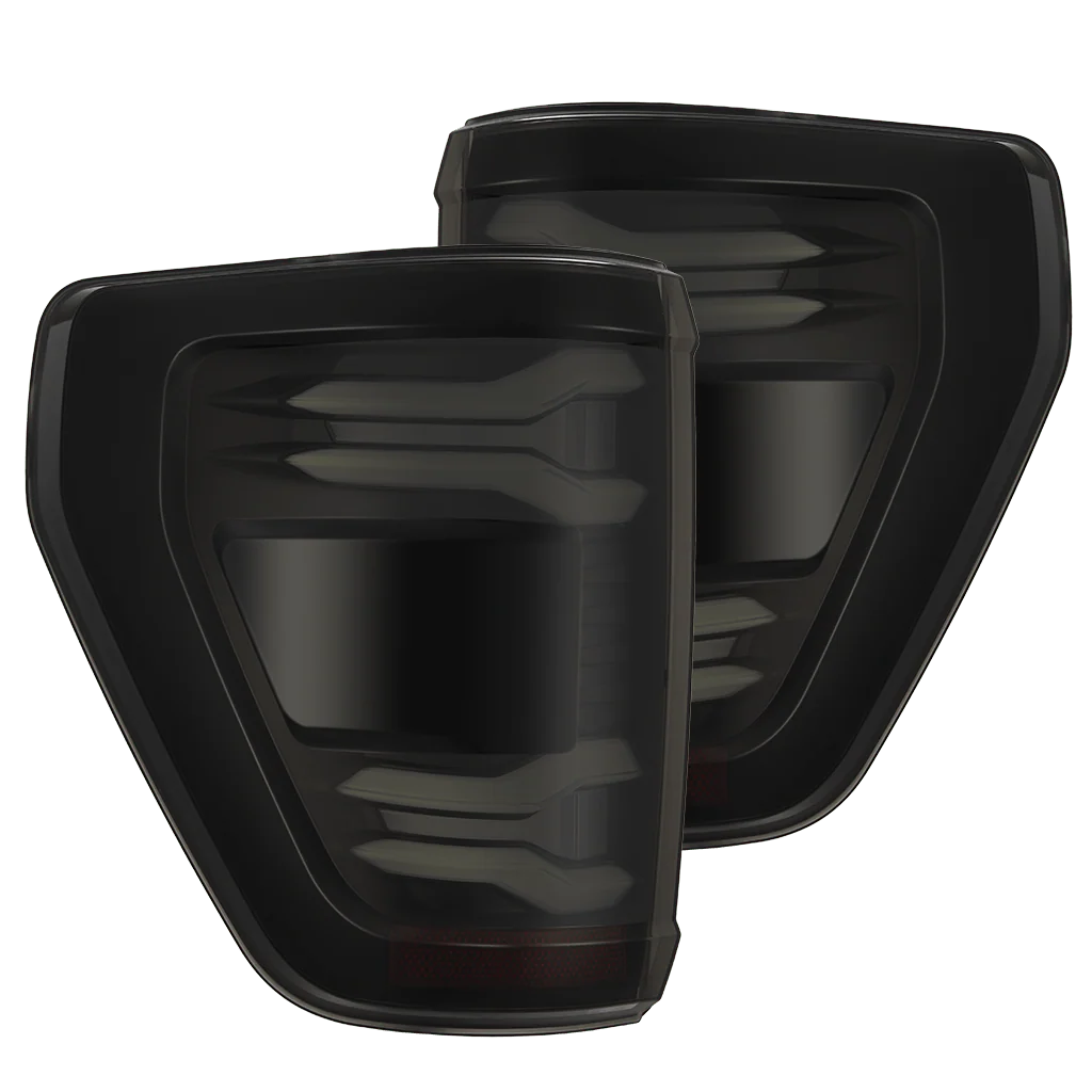 ALPHAREX 24-26 FORD F150 LUXX SERIES LED TAIL LIGHTS BLACK