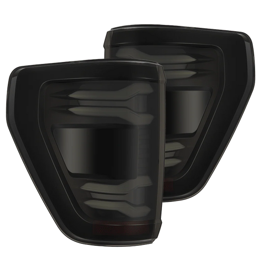 ALPHAREX 24-26 FORD F150 LUXX SERIES LED TAIL LIGHTS BLACK