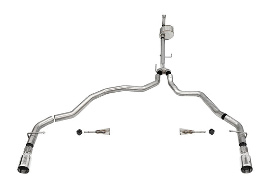 CORSA XTREME 3" CAT BACK DUAL REAR EXIT EXHAUST FORD F150 21-26 5.0L V8 (145") BLACK TIP