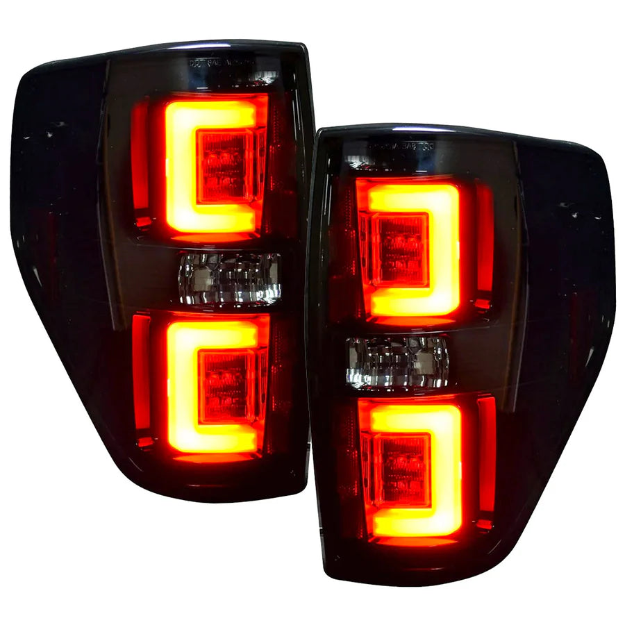 RECON ULTRA BRIGHT OLED TAIL LIGHTS SMOKED FORD F150 09-14