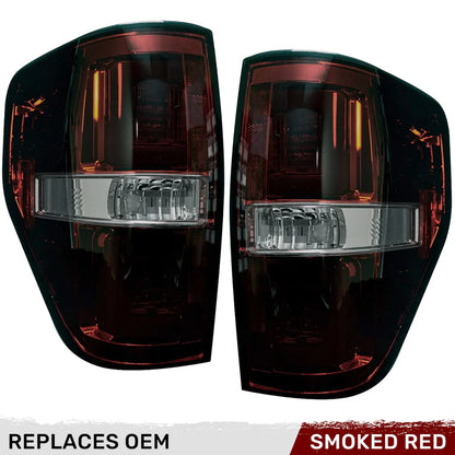 RECON ULTRA BRIGHT OLED TAIL LIGHTS SMOKED RED FORD F150 09-14