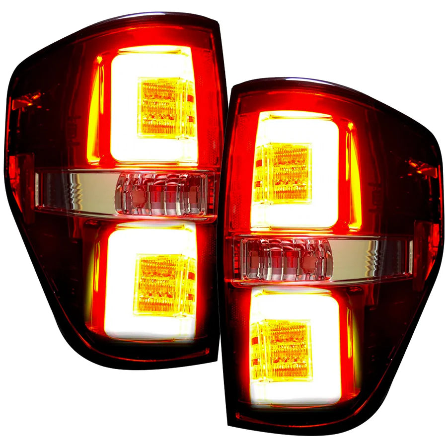 RECON ULTRA BRIGHT OLED TAIL LIGHTS SMOKED RED FORD F150 09-14