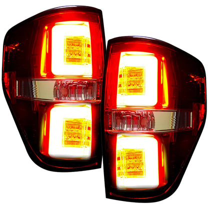 RECON ULTRA BRIGHT OLED TAIL LIGHTS SMOKED RED FORD F150 09-14