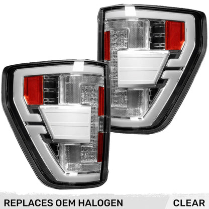 RECON FORD F150 21-23 ULTRA BRIGHT OLED TAIL LIGHTS W/ STARTUP LIGHT SEQUENCE