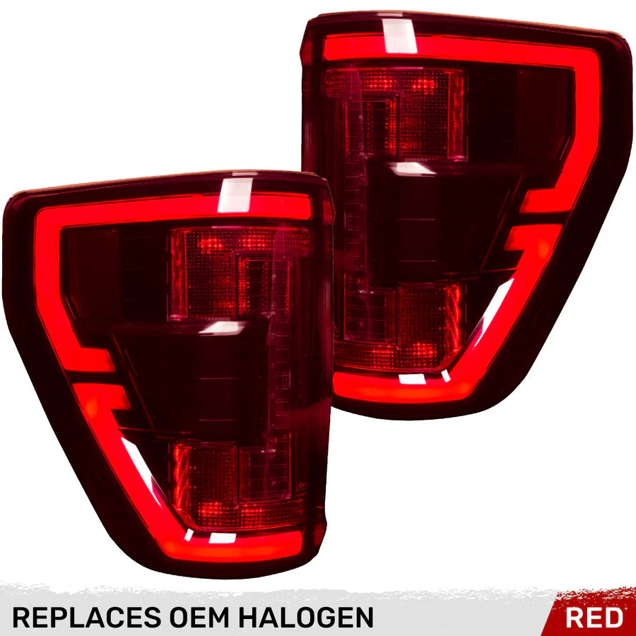 RECON FORD F150 21-23 ULTRA BRIGHT OLED TAIL LIGHTS W/ STARTUP LIGHT SEQUENCE