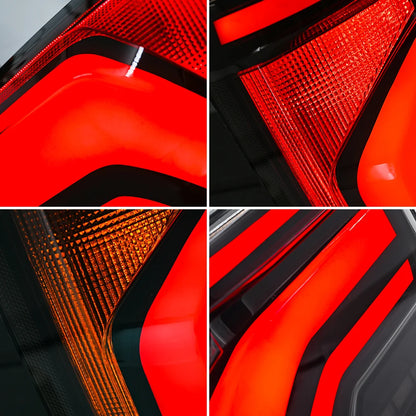 KUER LED FULL LED TAIL LIGHT W/ BLIND SPOT & SEQUENTIAL LIGHTS FORD F150 21-26 RED