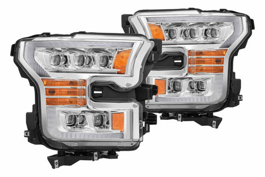 ALPHAREX 15-17 FORD F150 NOVA-SERIES LED PROJECTOR HEADLIGHTS CHROME