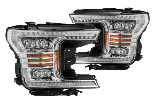 ALPHAREX 18-20 FORD F150 NOVA-SERIES LED PROJECTOR HEADLIGHTS CHROME
