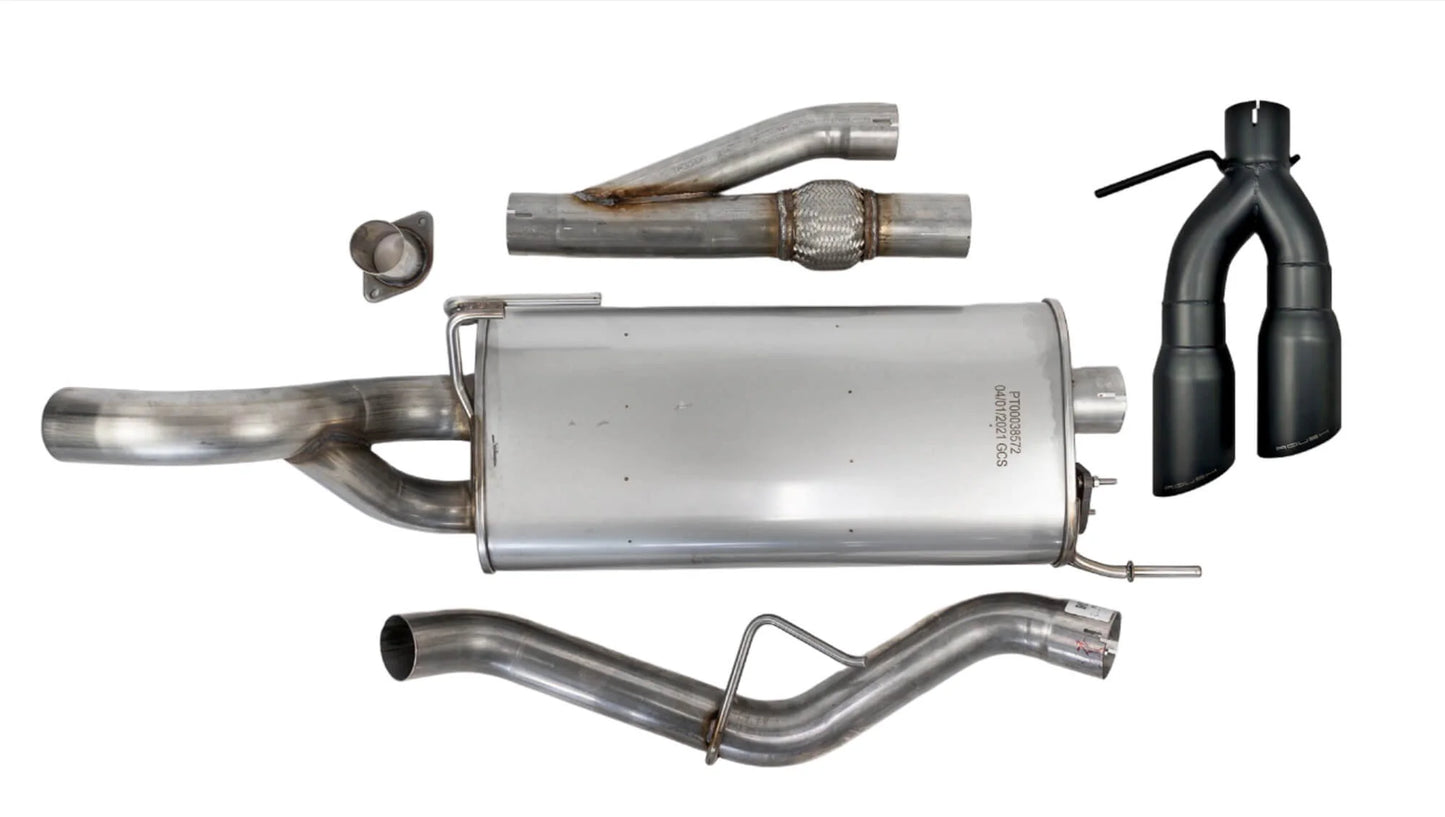 ROUSH PERFORMANCE SIDE EXIT CAT BACK ACTIVE READY EXHAUST BLACK TIP FORD F150 21-26 V8 5.0L
