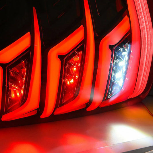 KUER LED TAIL LIGHTS RED TURN SIGNAL FORD F150 15-20 XL STX XLT