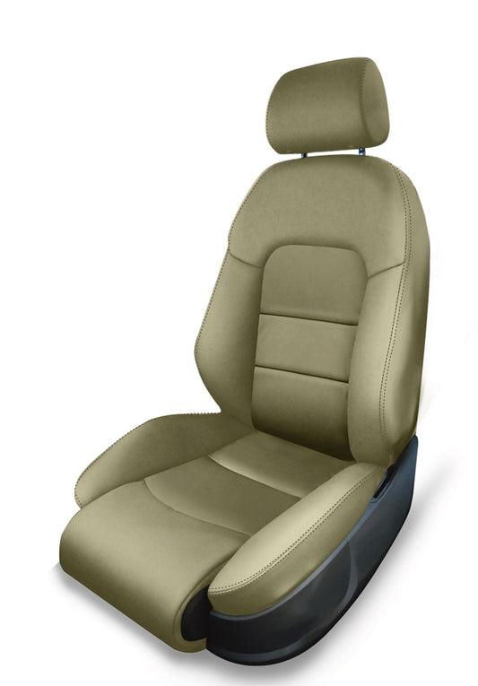 ALEA LEATHER KIT CHAMPAGNE W/FLINT STITCH FORD F150 11-14 SUPER CREW BUCKETS