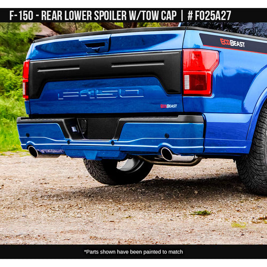 AIR DESIGN REAR LOWER SKIRT W/ TOW HITCH CAP FORD F150 18-20