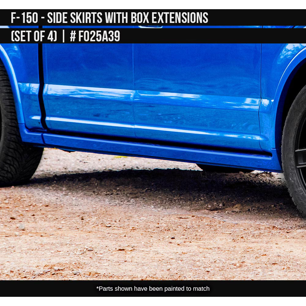 AIR DESIGN SIDE SKIRT WITH BOX EXTENSIONS FORD F150 18-20 SUPERCREW/SHORT BOX