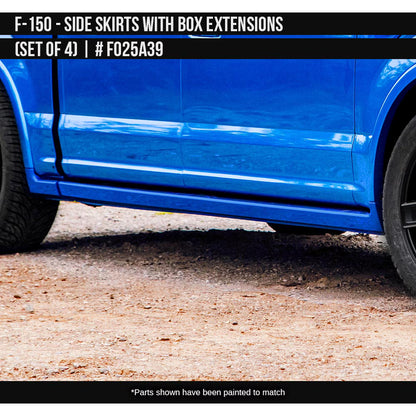 AIR DESIGN SIDE SKIRT WITH BOX EXTENSIONS FORD F150 18-20 SUPERCREW/SHORT BOX