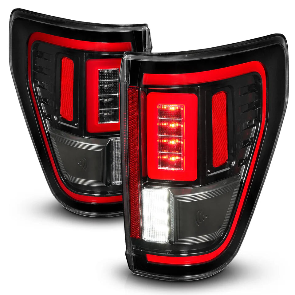 ANZO FORD F-150 21-23 FULL LED TAIL LIGHTS BLACK CLEAR LENS