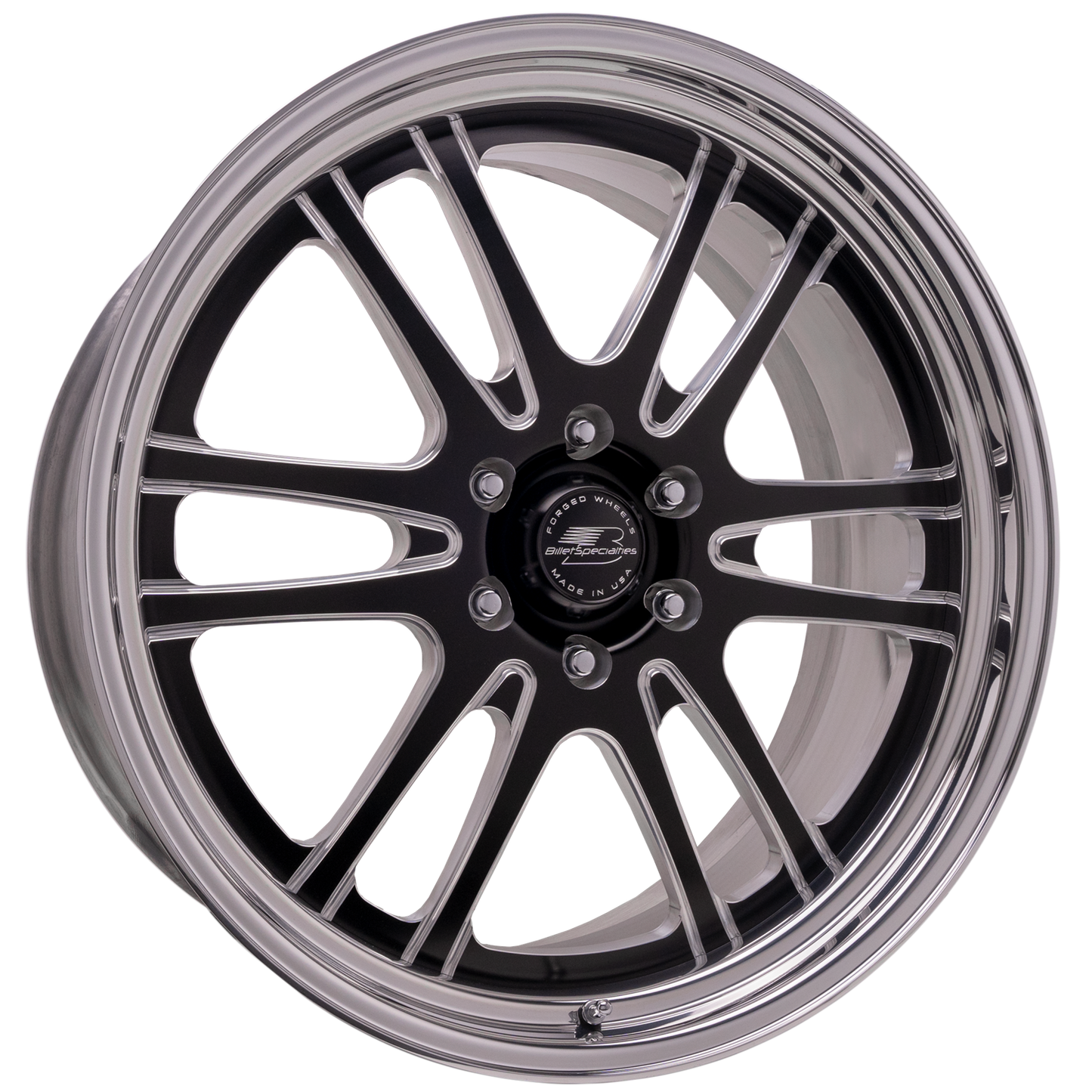 BILLET SPECIALTIES SPLITTER LT 22X10 6X135 +35 OFFSET BLACK W/ POLISHED FACE