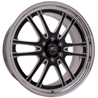 BILLET SPECIALTIES SPLITTER LT 22X10 6X135 +35 OFFSET BLACK W/ POLISHED FACE