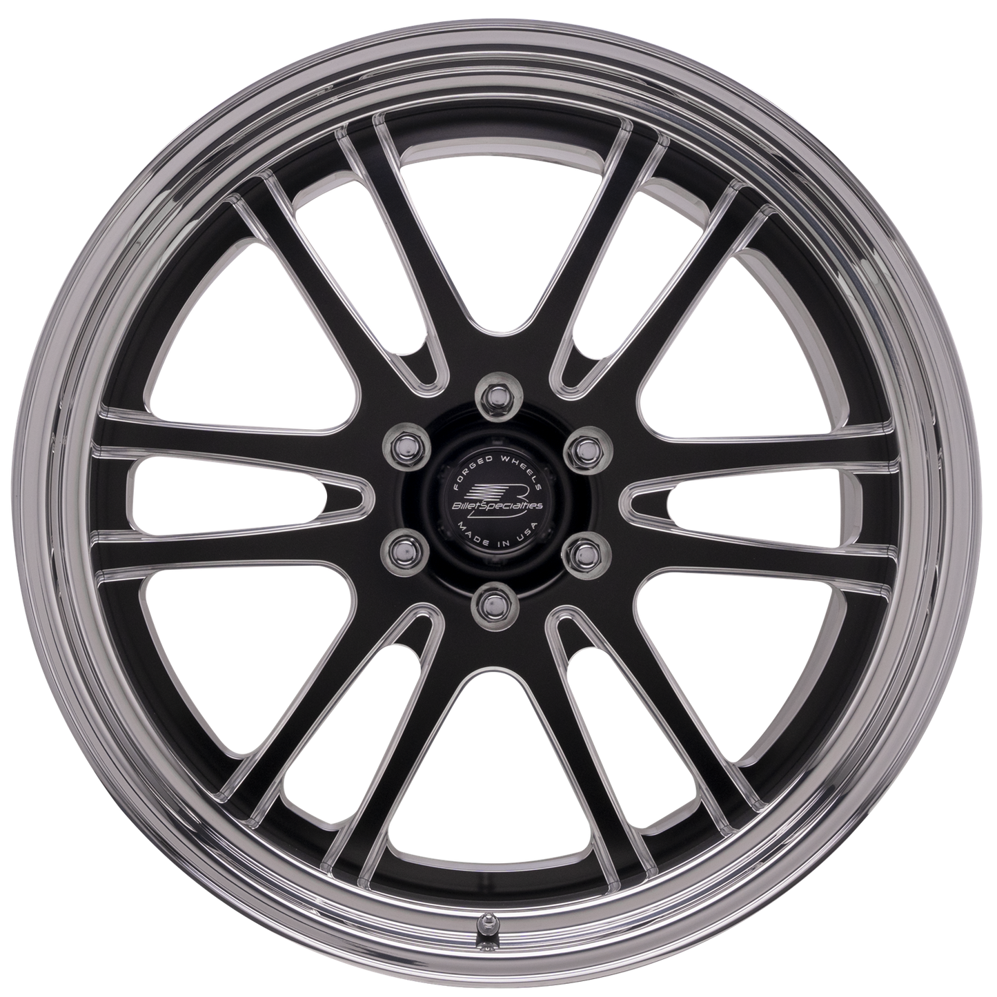 BILLET SPECIALTIES SPLITTER LT 22X10 6X135 +35 OFFSET BLACK W/ POLISHED FACE