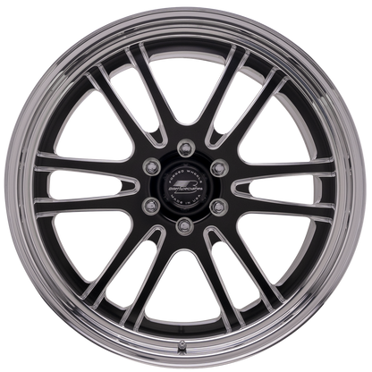 BILLET SPECIALTIES SPLITTER LT 22X10 6X135 +35 OFFSET BLACK W/ POLISHED FACE