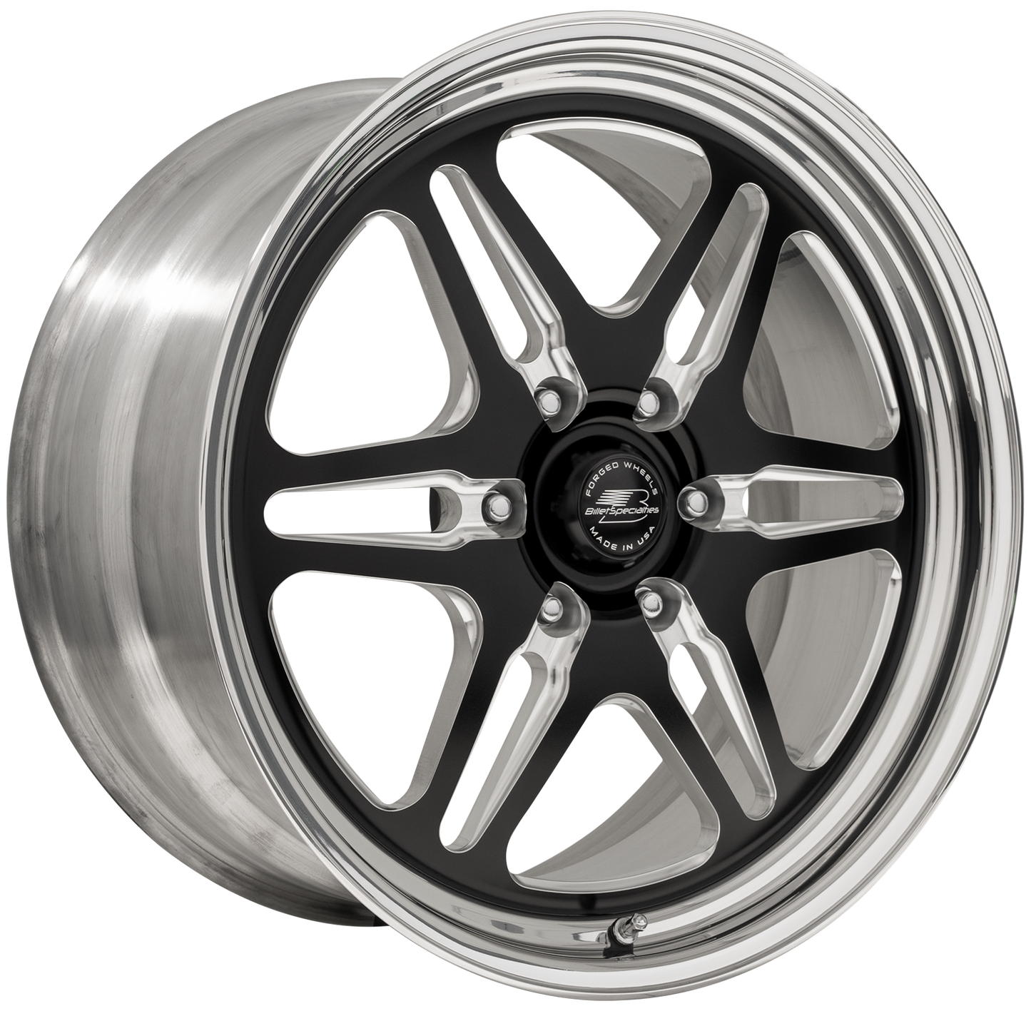 BILLET SPECIALTIES LONESTAR  LT 22X10 6X135 +35 OFFSET BLACK W/ POLISHED FACE