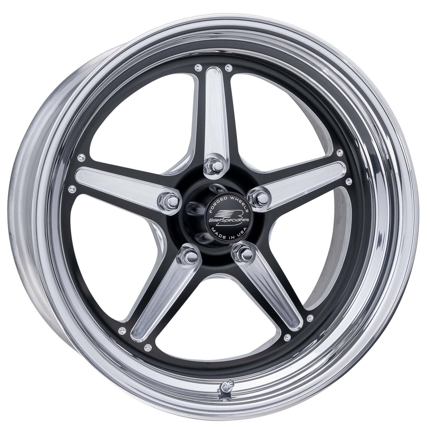 BILLET SPECIALTIES STREET LITE LT 20X10 6X135 +35 OFFSET BLACK W/ POLISHED FACE