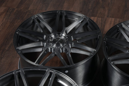 VELGEN WHEELS VFF-9 BRUSHED TITANIUM 24X10 30/38 OFFSET