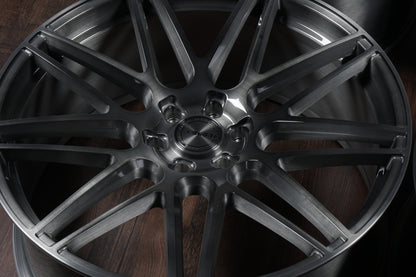 VELGEN WHEELS VFF-9 BRUSHED TITANIUM 24X10 30/38 OFFSET