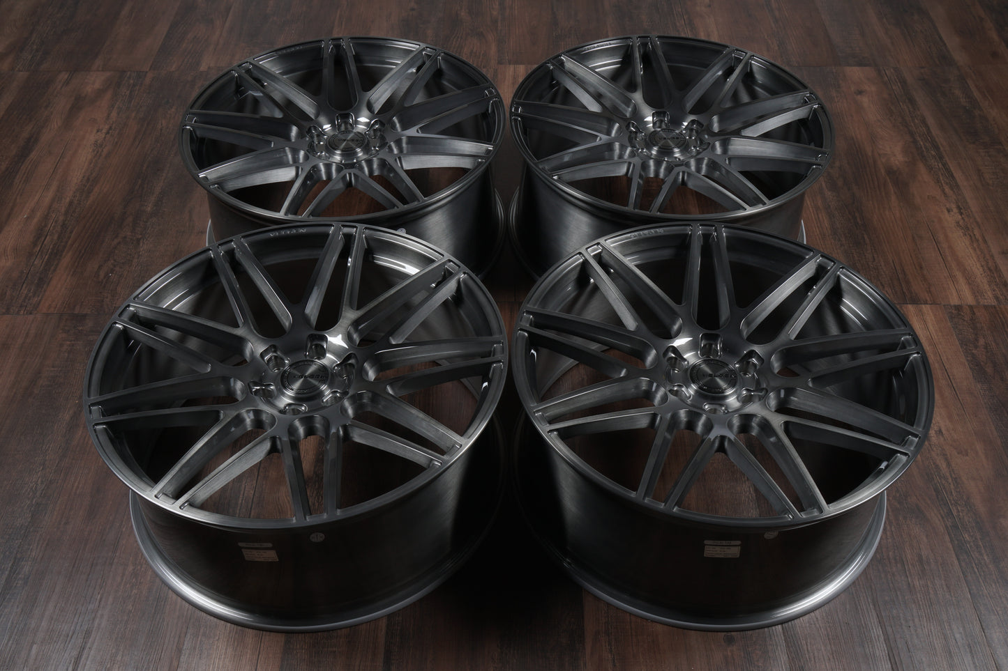 VELGEN WHEELS VFF-9 BRUSHED TITANIUM 24X10 30/38 OFFSET