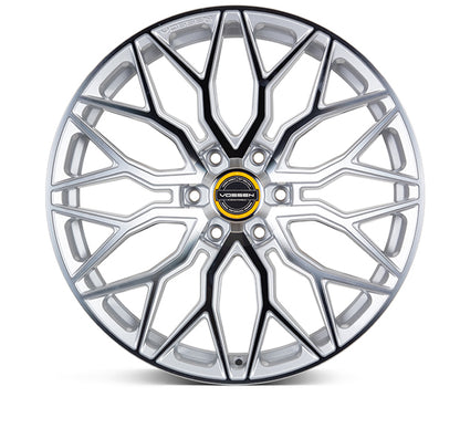VOSSEN HF6-3 24X10 6X135 +25 OFFSET FORD F150 04-26 SILVER POLISHED