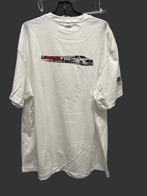 LOWEREDF150 14TH GEN WHITE T-SHIRT AND KEYCHAIN BUNDLE