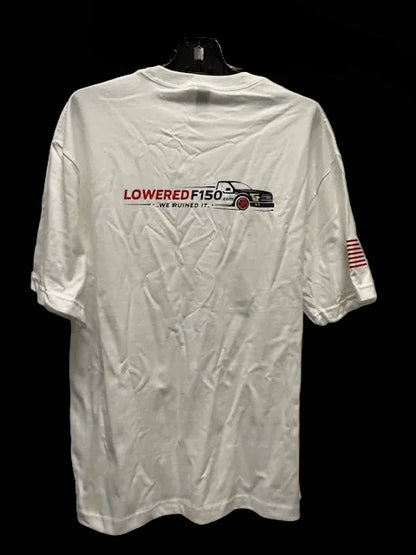 LOWEREDF150 13TH GEN WHITE T-SHIRT AND KEYCHAIN BUNDLE