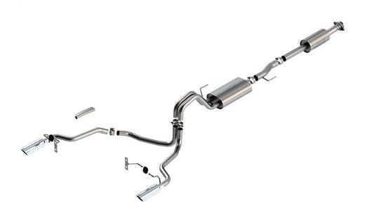 BORLA EXHAUST TOURING CAT BACK EXHAUST SYSTEM CHROME TIPS FORD F150 21-26 2.7L 3.5L