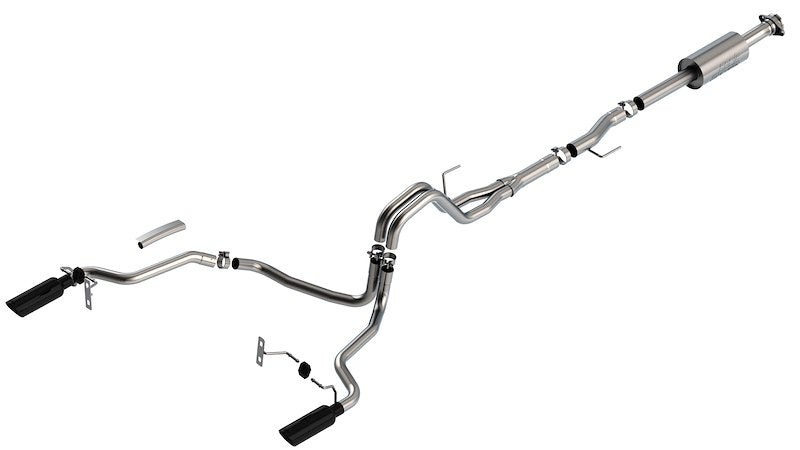 BORLA EXHAUST ATAK CAT BACK EXHAUST SYSTEM BLACK CHROME TIPS FORD F150 15-20 2.7L 3.5L 5.0L