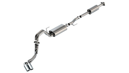 BORLA EXHAUST TOURING CAT BACK EXHAUST SYSTEM CHROME TIPS SIDE EXIT FORD F150 21-26 2.7L 3.5L