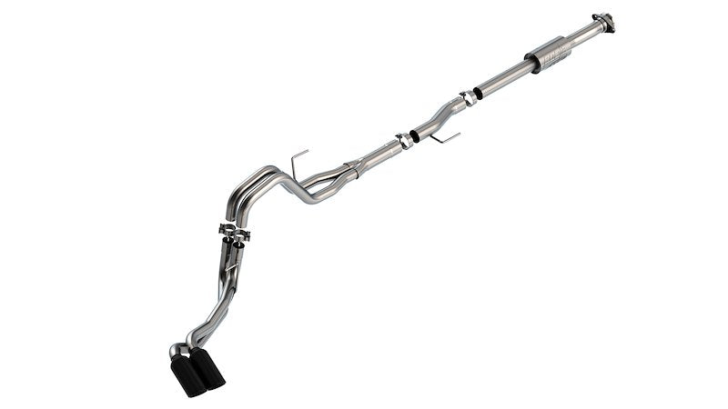 BORLA EXHAUST ATAK CAT BACK EXHAUST SYSTEM BLACK CHROME TIPS SIDE EXIT FORD F150 15-20 2.7L 3.5L 5.0L