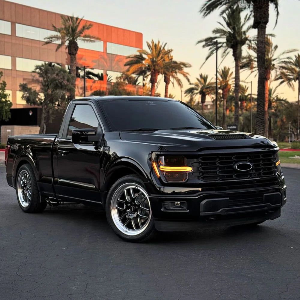 KUER LED 4 PROJECTOR HEADLIGHT W/ DRL & STARTUP/SEQUENTIAL TURN ANIMATION FORD F150 24-26