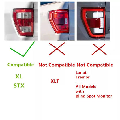 KUER LED TAIL LIGHT HALOGEN TYPE W/NO BLIND SPOT FORD F150 XL/STX 20-23