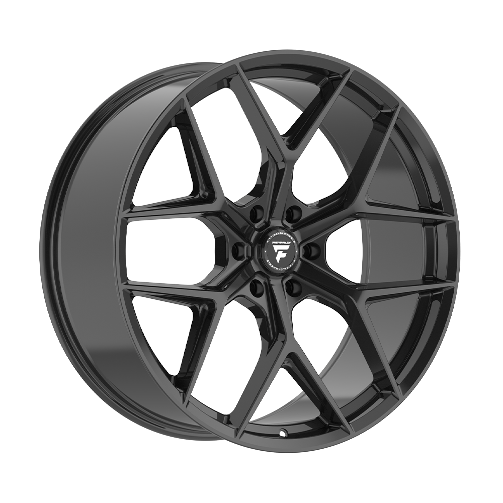 FITTIPALDI WHEELS FS374 22X9.5 6X135 +25 OFFSET GLOSS BLACK FORD F150 04-26