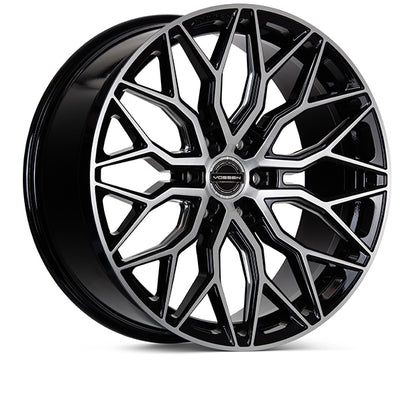 VOSSEN HF6-3 22X9.5 6X135 +20 OFFSET FORD F150 04-26 BRUSHED GLOSS BLACK