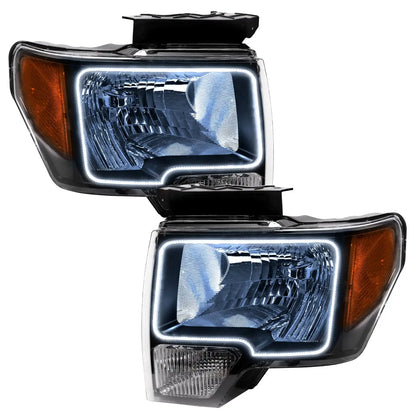 ORACLE LIGHTING 2009-2014 FORD F-150 PRE-ASSEMBLED HALO HEADLIGHTS - BLACK HOUSING