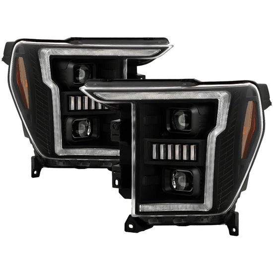 SPYDER SIGNATURE PROJECTOR HEADLIGHTS FORD F150 21-23 BLACK