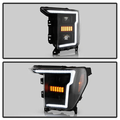 SPYDER SIGNATURE PROJECTOR HEADLIGHTS FORD F150 21-23 BLACK