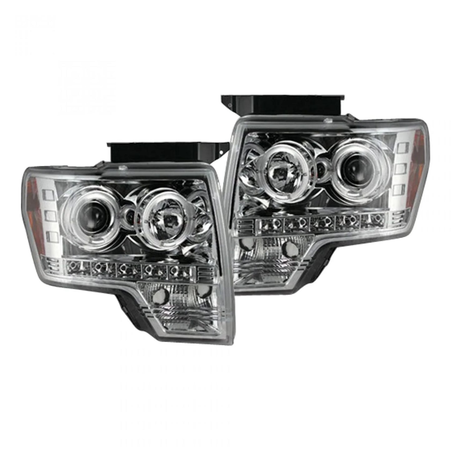 RECON FORD F150 09-14 PROJECTOR HEADLIGHTS CCFL HALOS & DRL