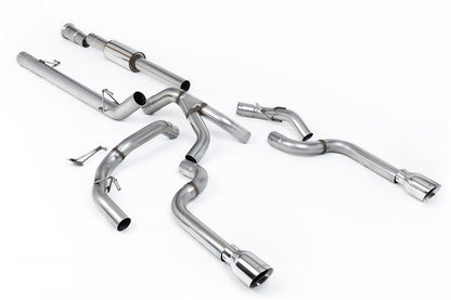 MILLTEK RACE ROAD+ CAT BACK EXHAUST DUAL REAR EXIT FORD F150 SUPERCREW 21+ 5.0L V8